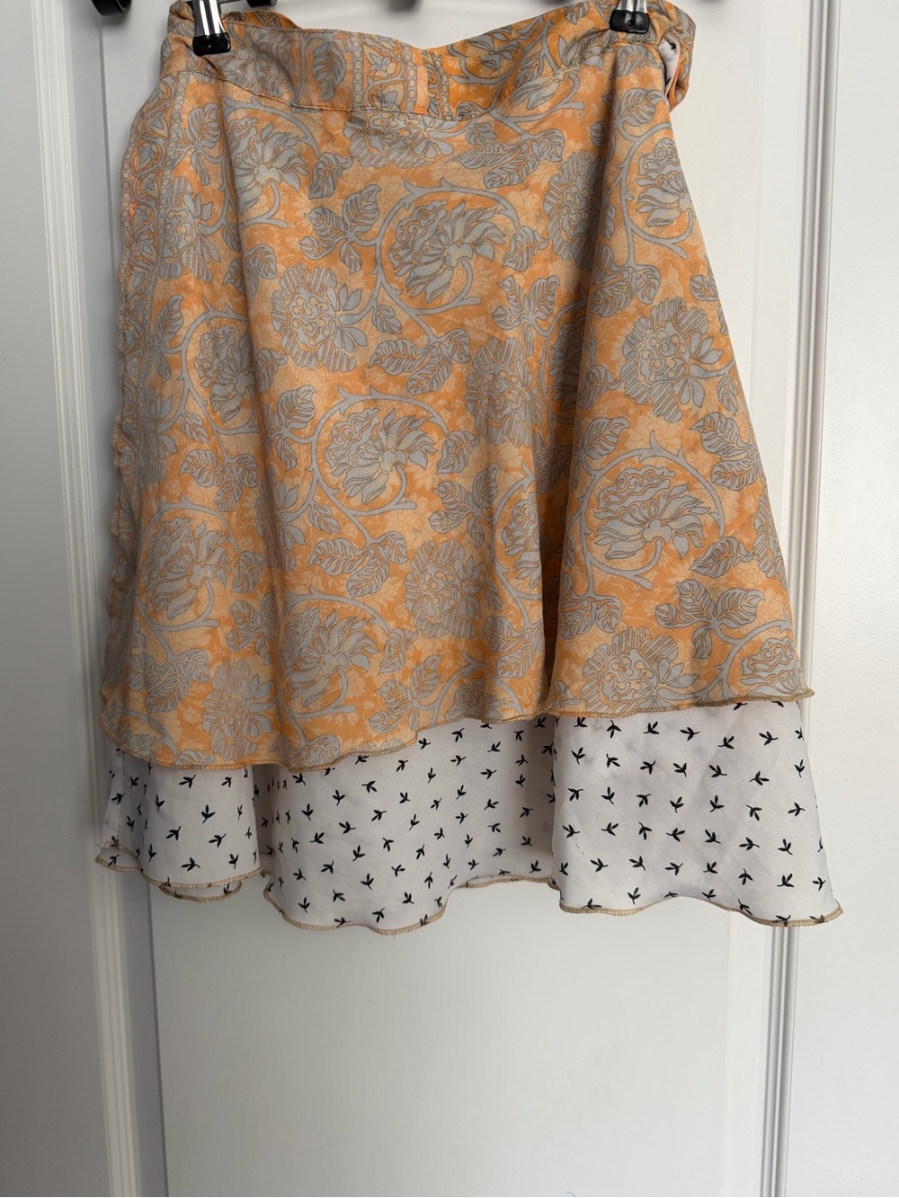 Darn Good Yarn Sari Silk Reversible Wrap Mini Skirt Women's Sizes 4-12